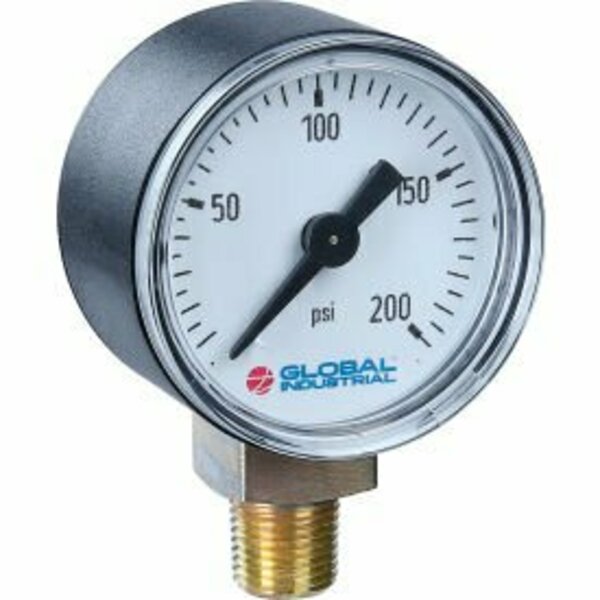 Wika Instrument Global Industrial„¢ 2" Pressure Gauge, 100 PSI, 1/8" NPT LM, Plastic 52925759
